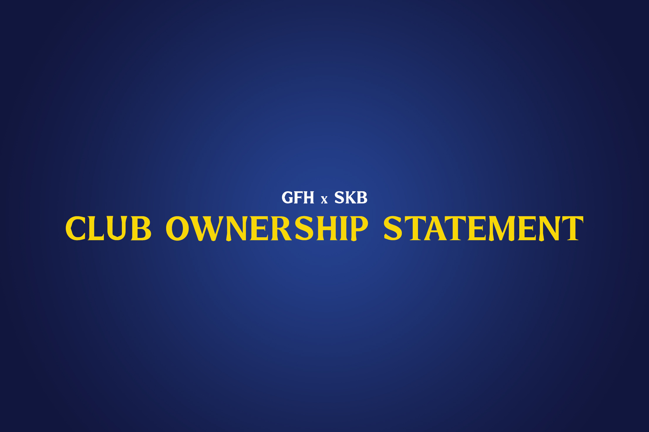 Club ownership statement