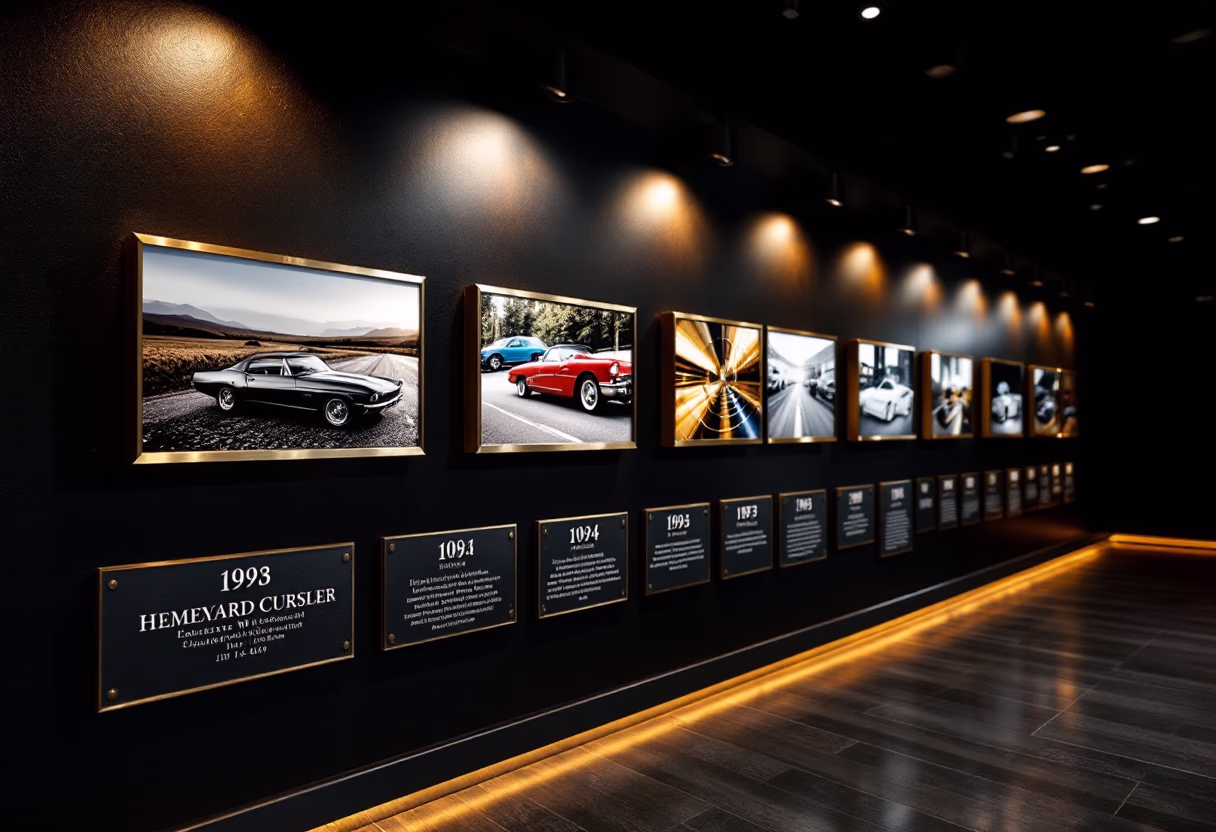 photo of dealership timeline display