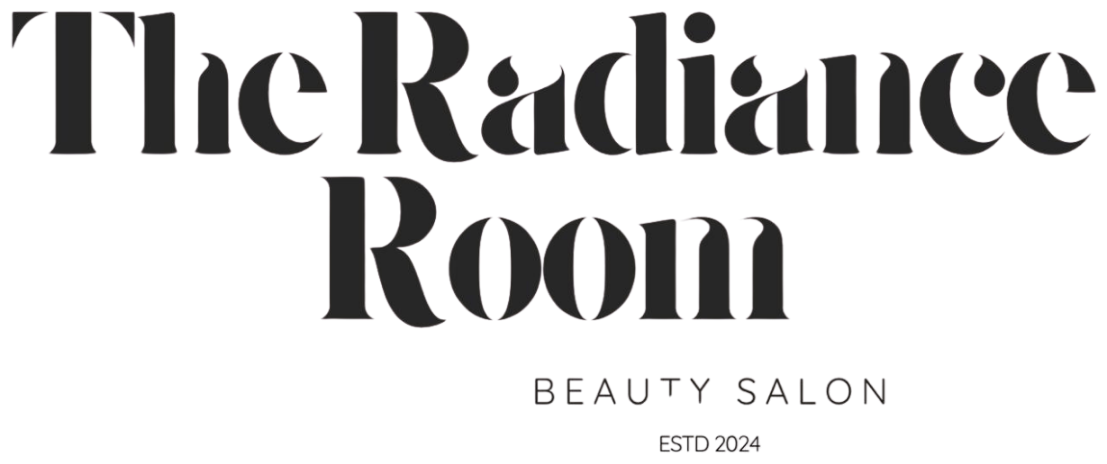 The Radiance Room beauty salon logo with ESTD 2024 beneath the name.