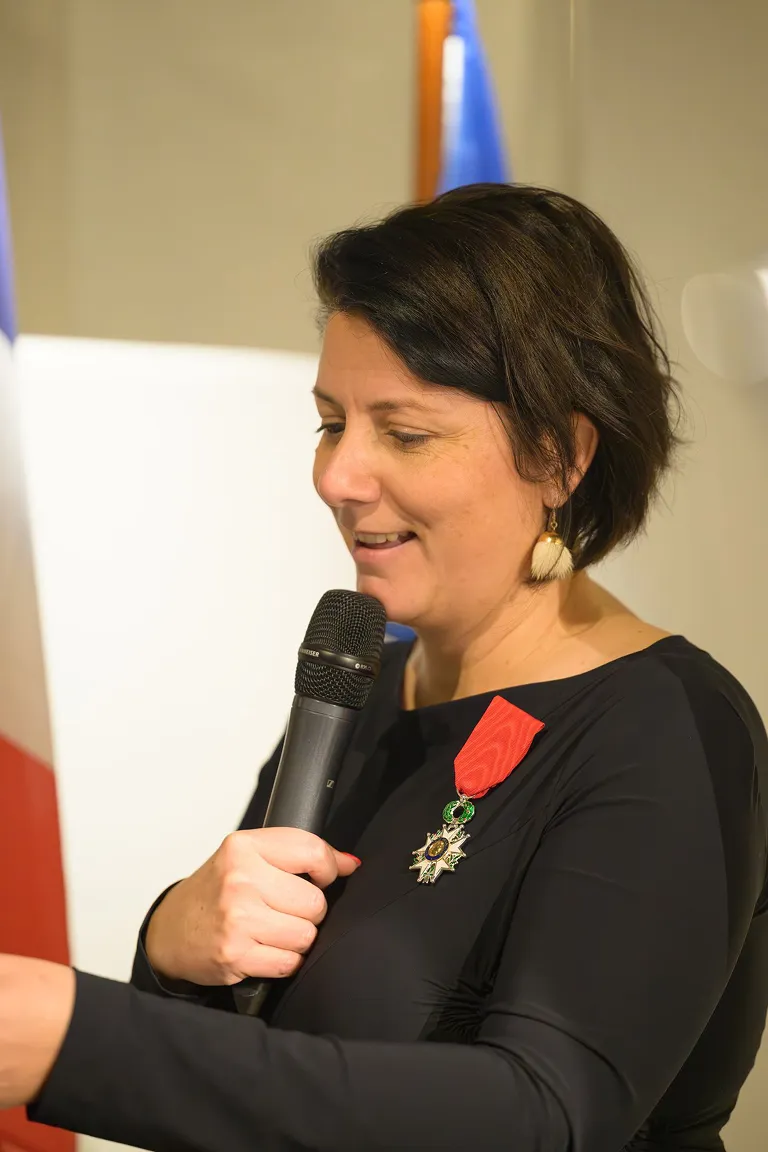 Cécile Cantrelle, présidente du Groupe Strub, décorée de la Légion d'honneur