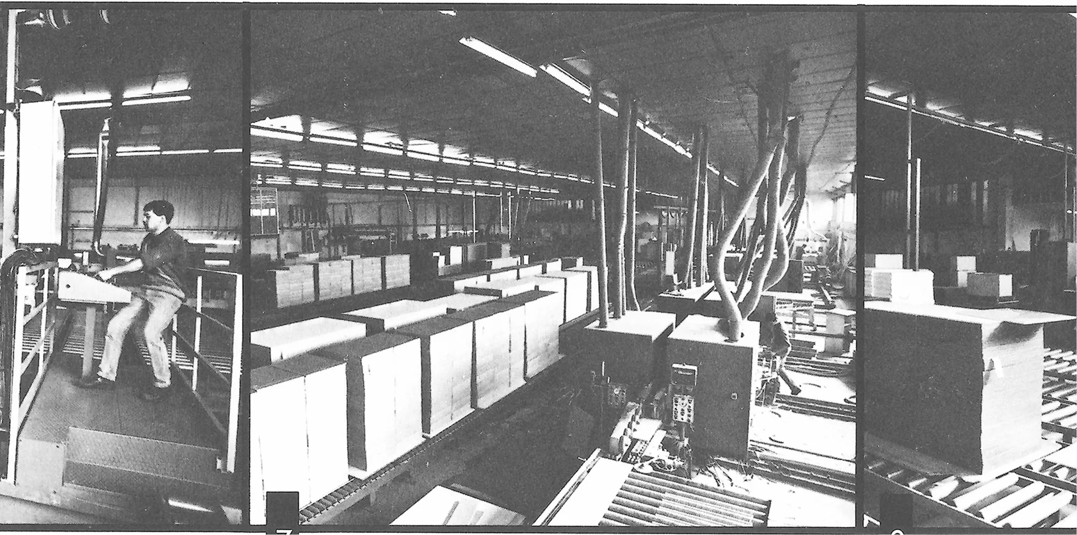 Atelier de production du groupe, photographie d'archive