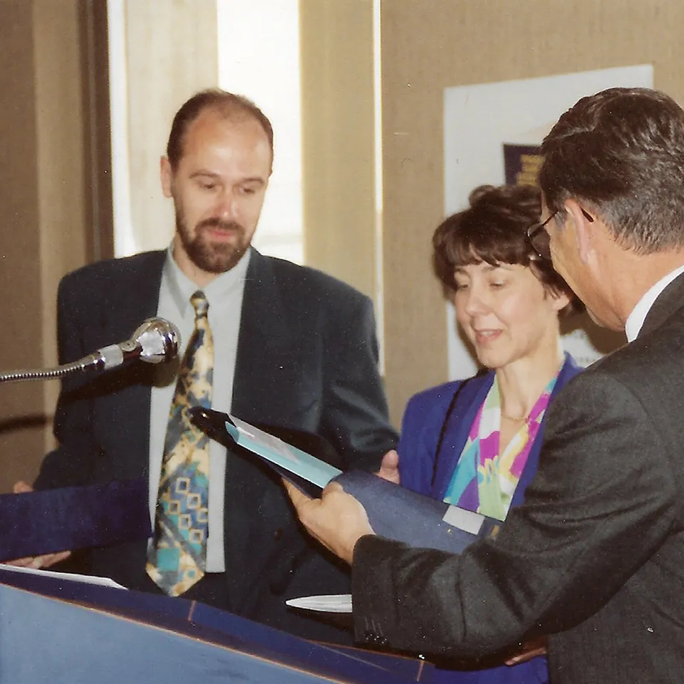 Jean-Jacques et Marie-Elisabeth Strub lors d'une remise de distinction