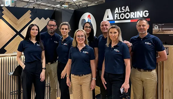 Visuel de la présence d'Alsaflooring au Carrefour International du Bois à Nantes.