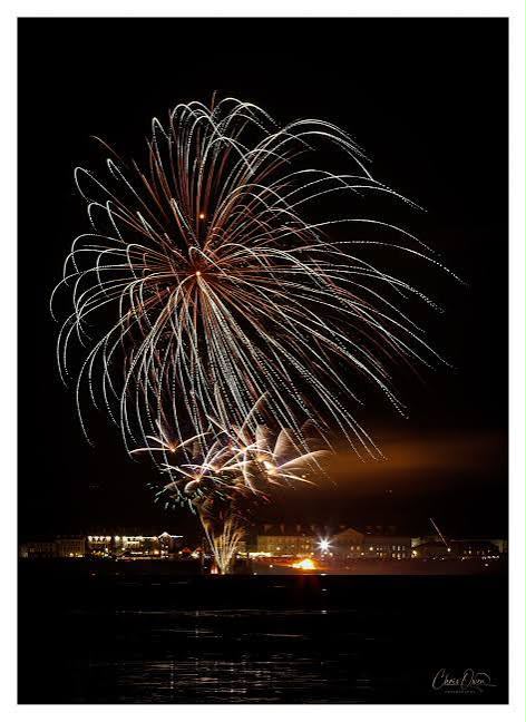 Bonfire Night fireworks over the Beaumaris seafront