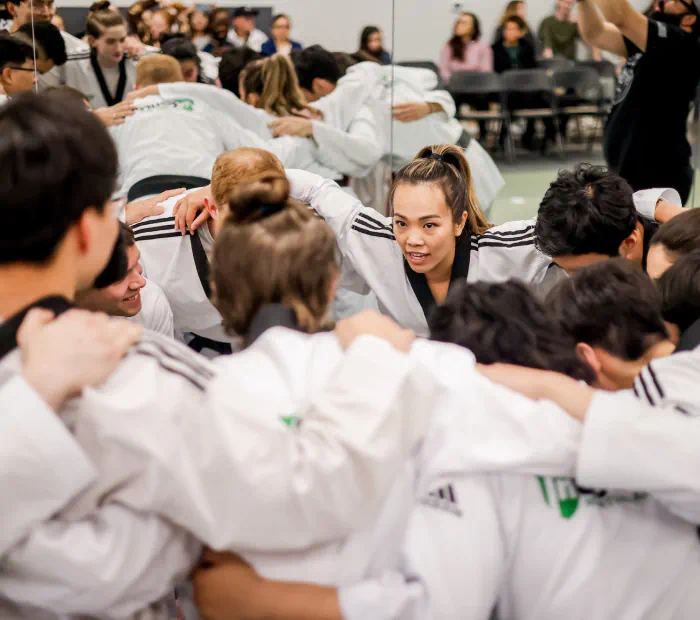 Brazilian Jiu-Jitsu training at a martial arts school