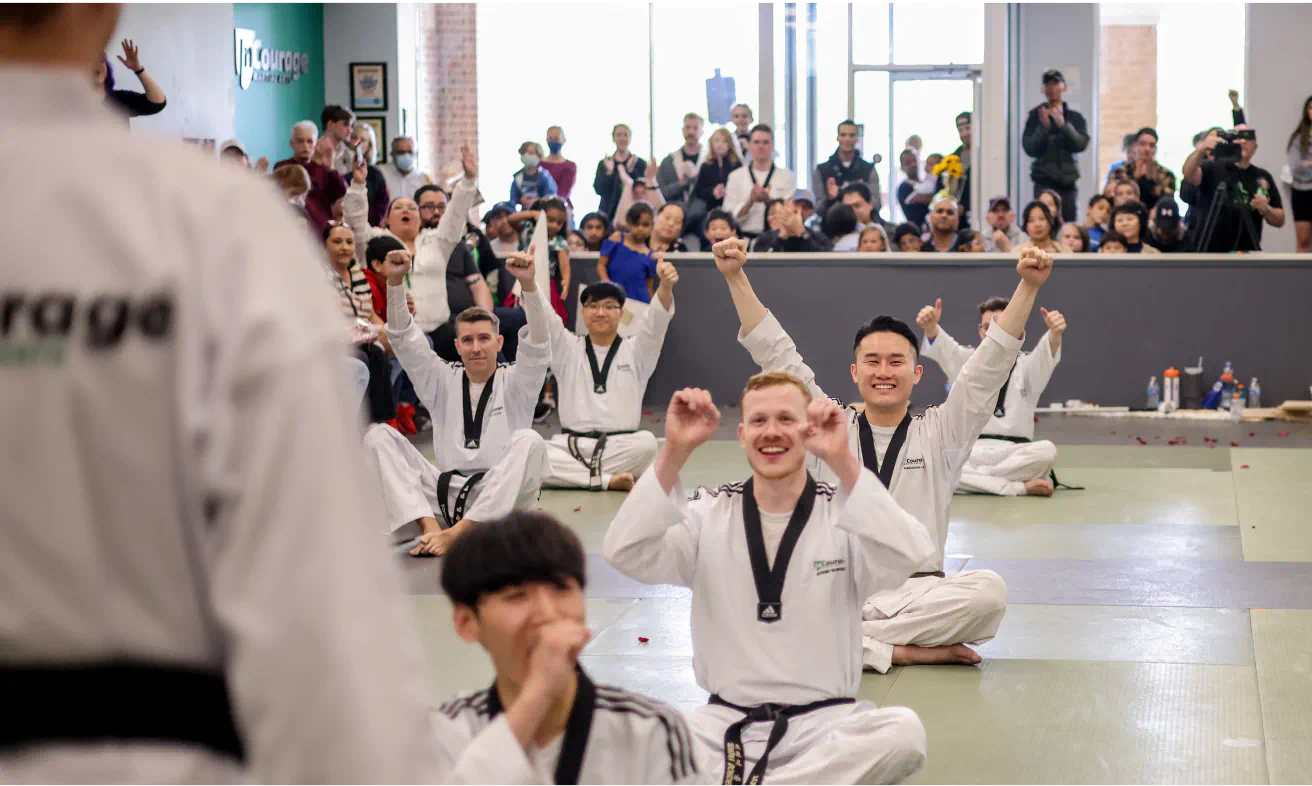 Brazilian Jiu-Jitsu training at a martial arts school
