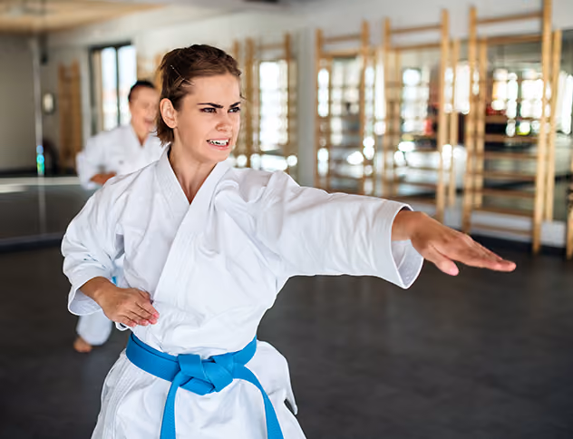 Martial arts student training at an ATA-affiliated school
