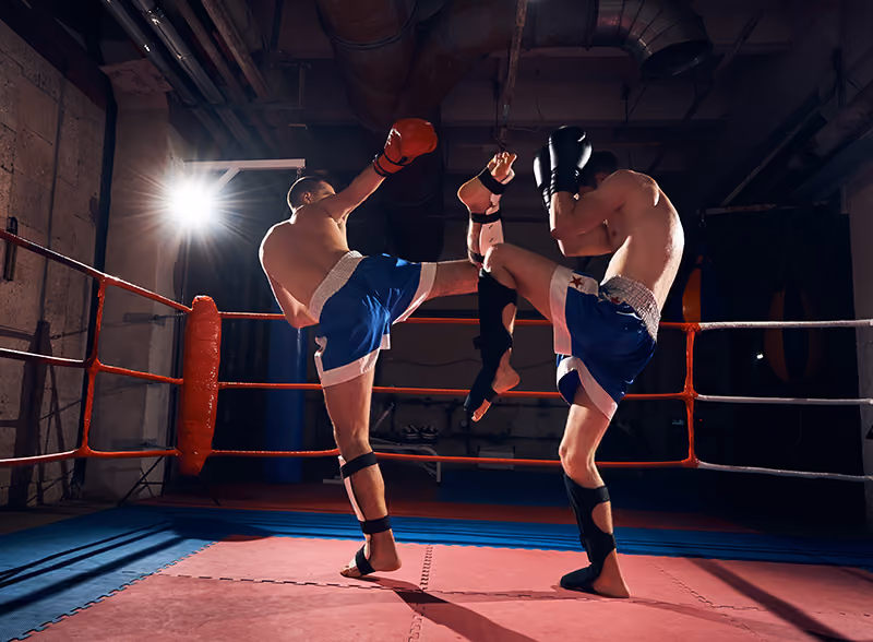 Muaythai fighters training at a USA Muaythai academy