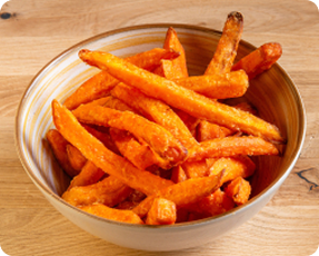 Süßkartoffel-Pommes von Higgi’s Burger