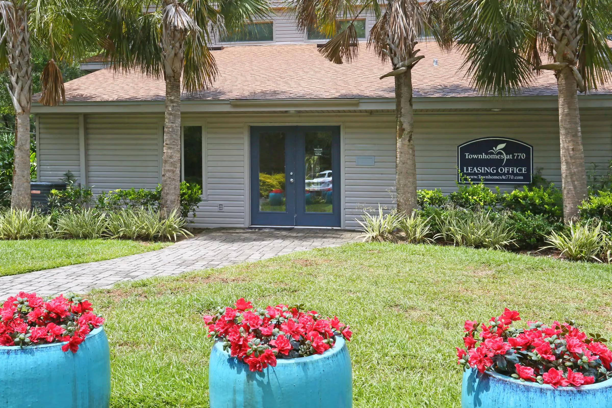 Exterior of townhomes 