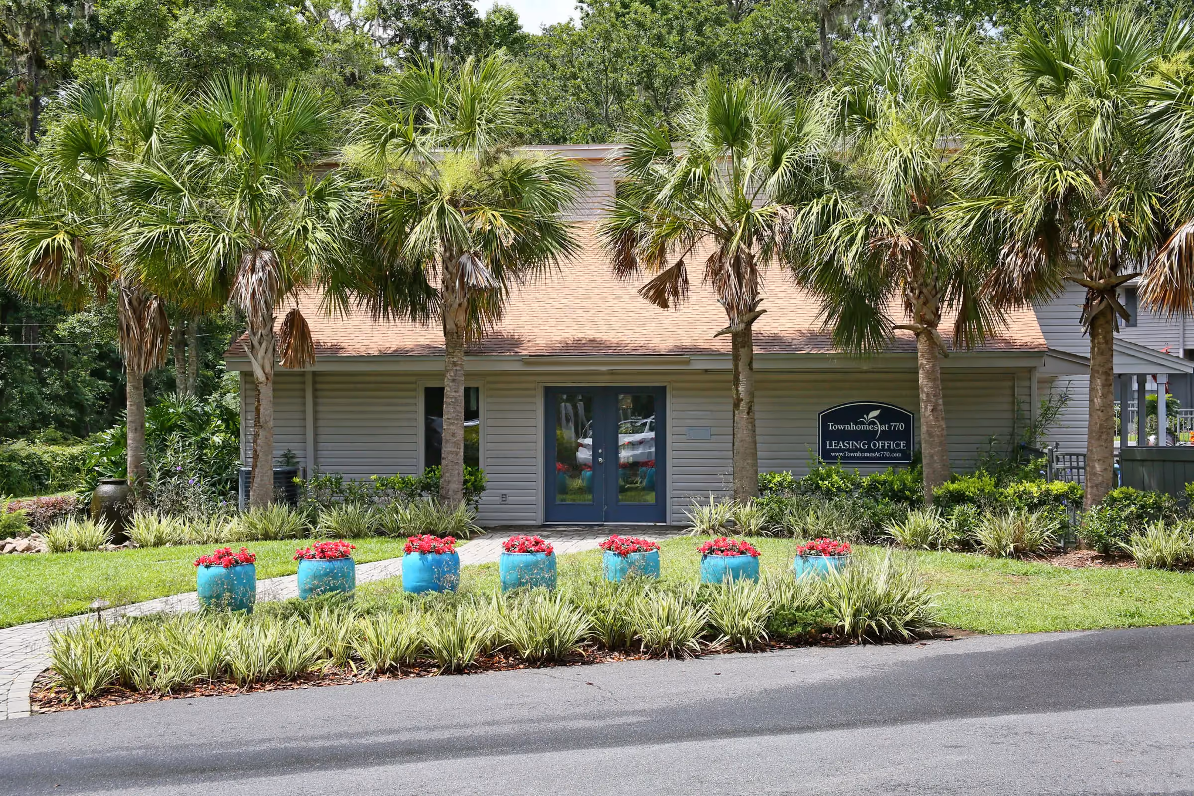 Exterior of townhomes 