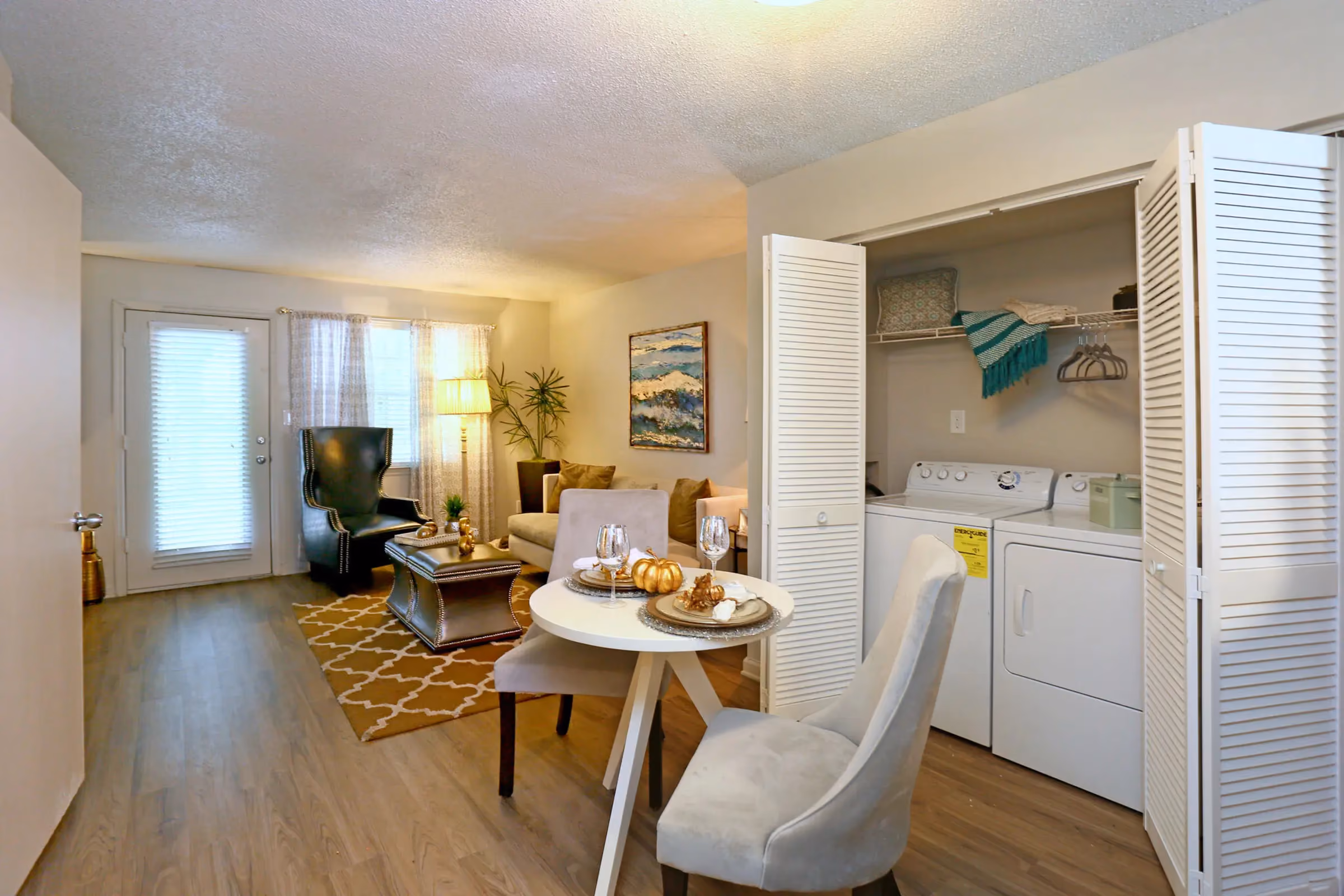 Living room with chair and table
