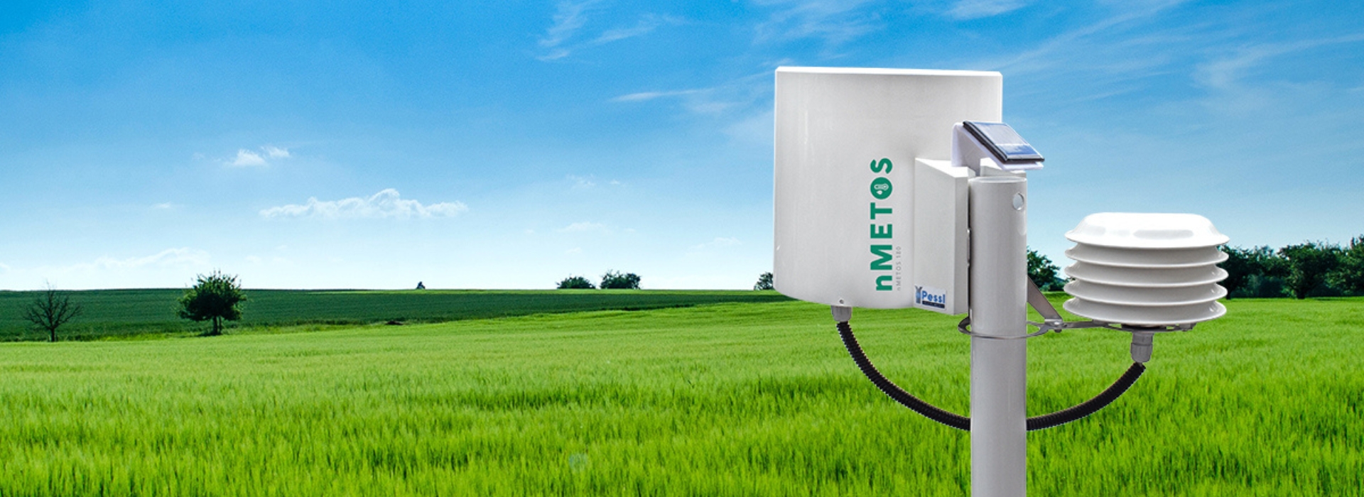 Pessl nMetos smart weather station installed in a field