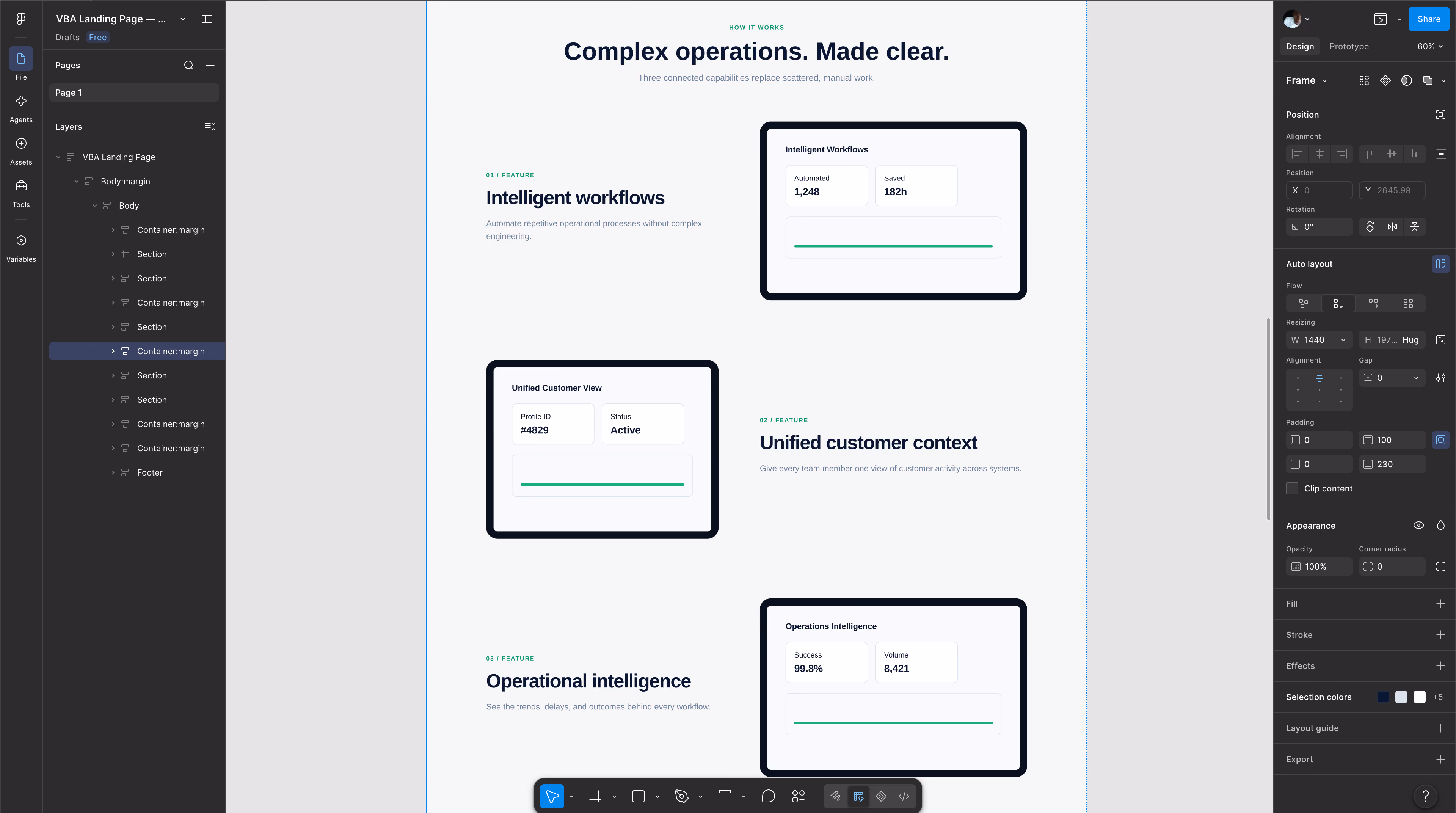 Replace with Figma feature section screenshot