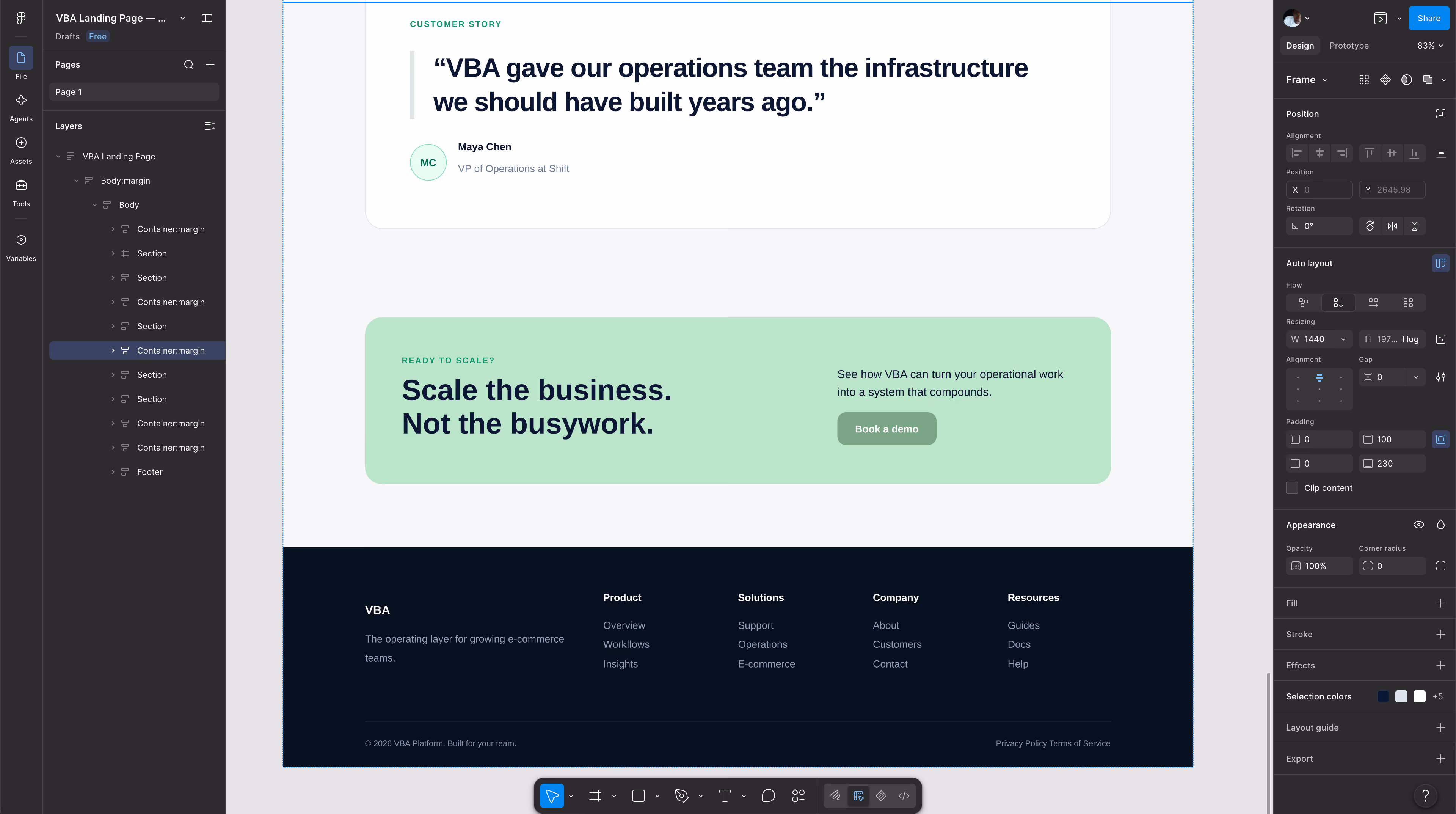 Replace with Figma CTA screenshot