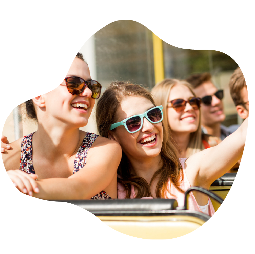 About page image girls taking selfie