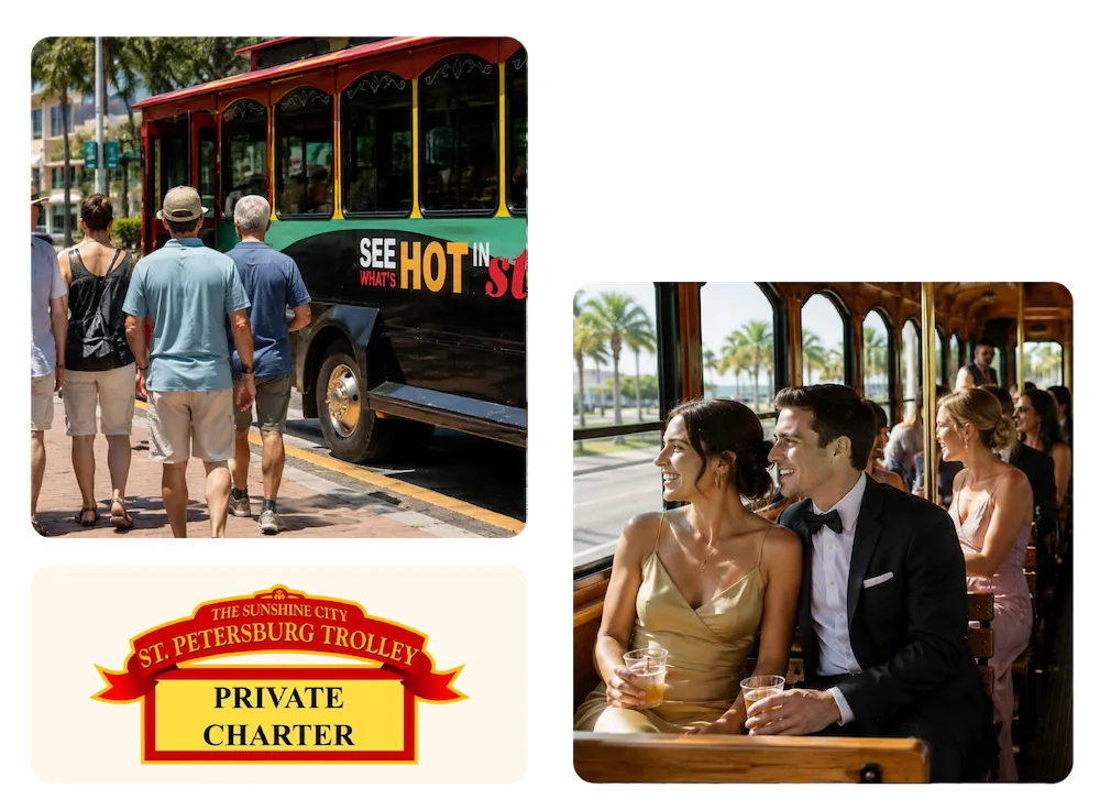 Collage of looper trolley images