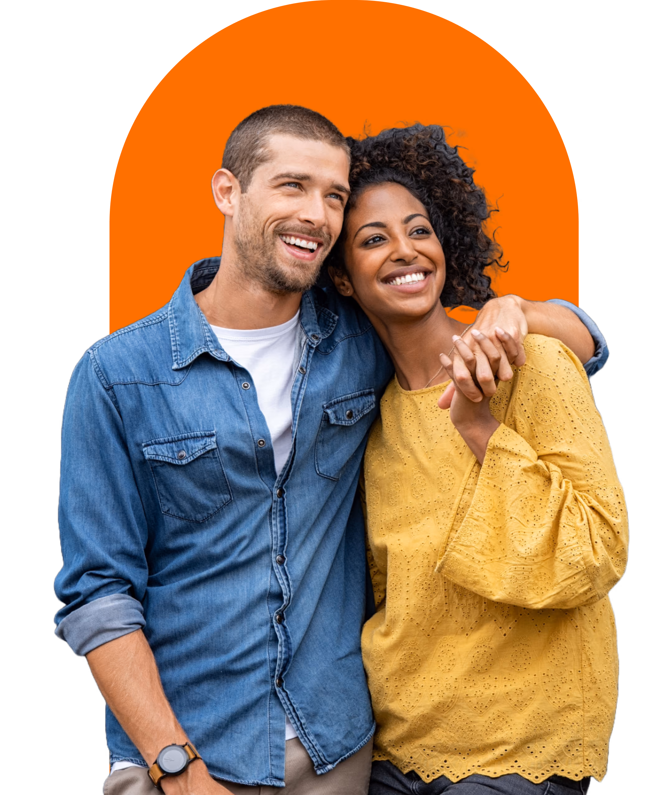 Happy couple looking to finance their home in Austin