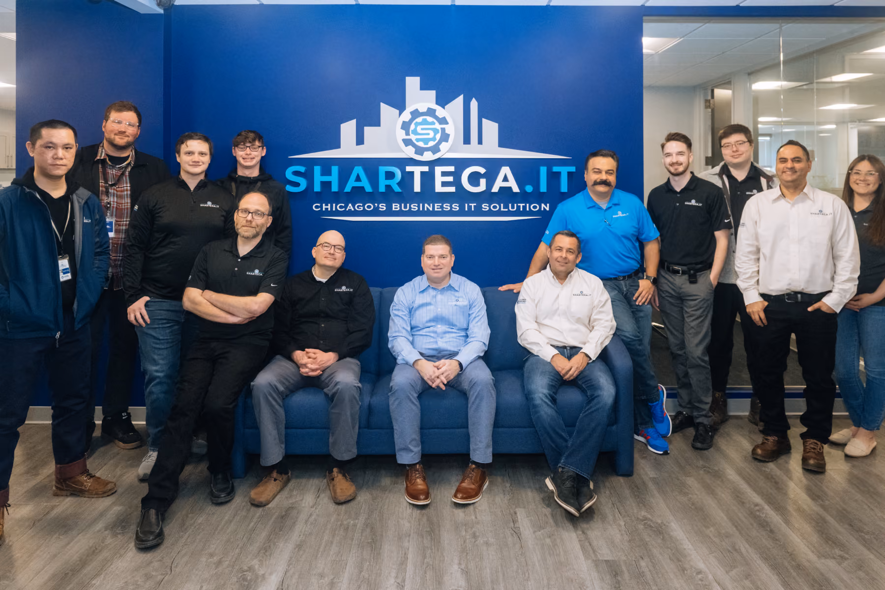 The Shartega IT team at their Des Plaines office