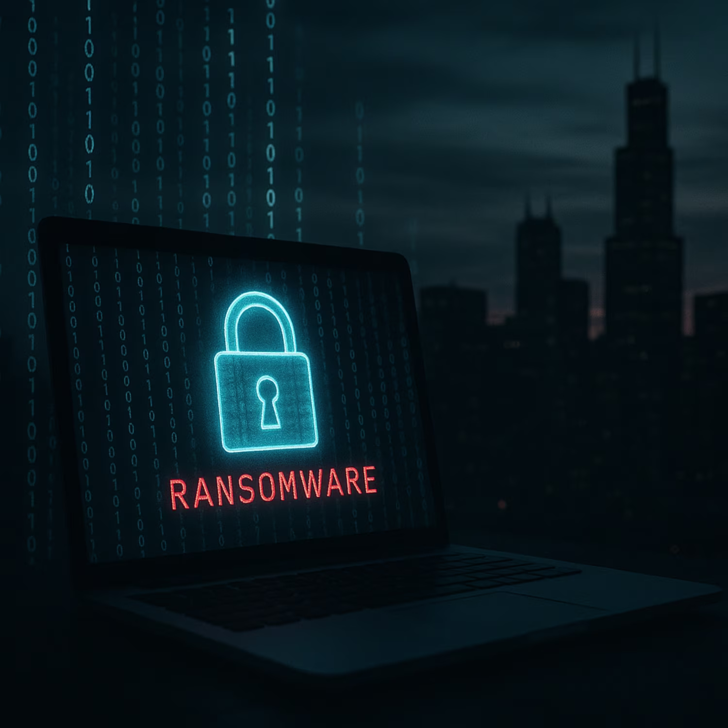 Ransomware attack on Chicago's skyline
