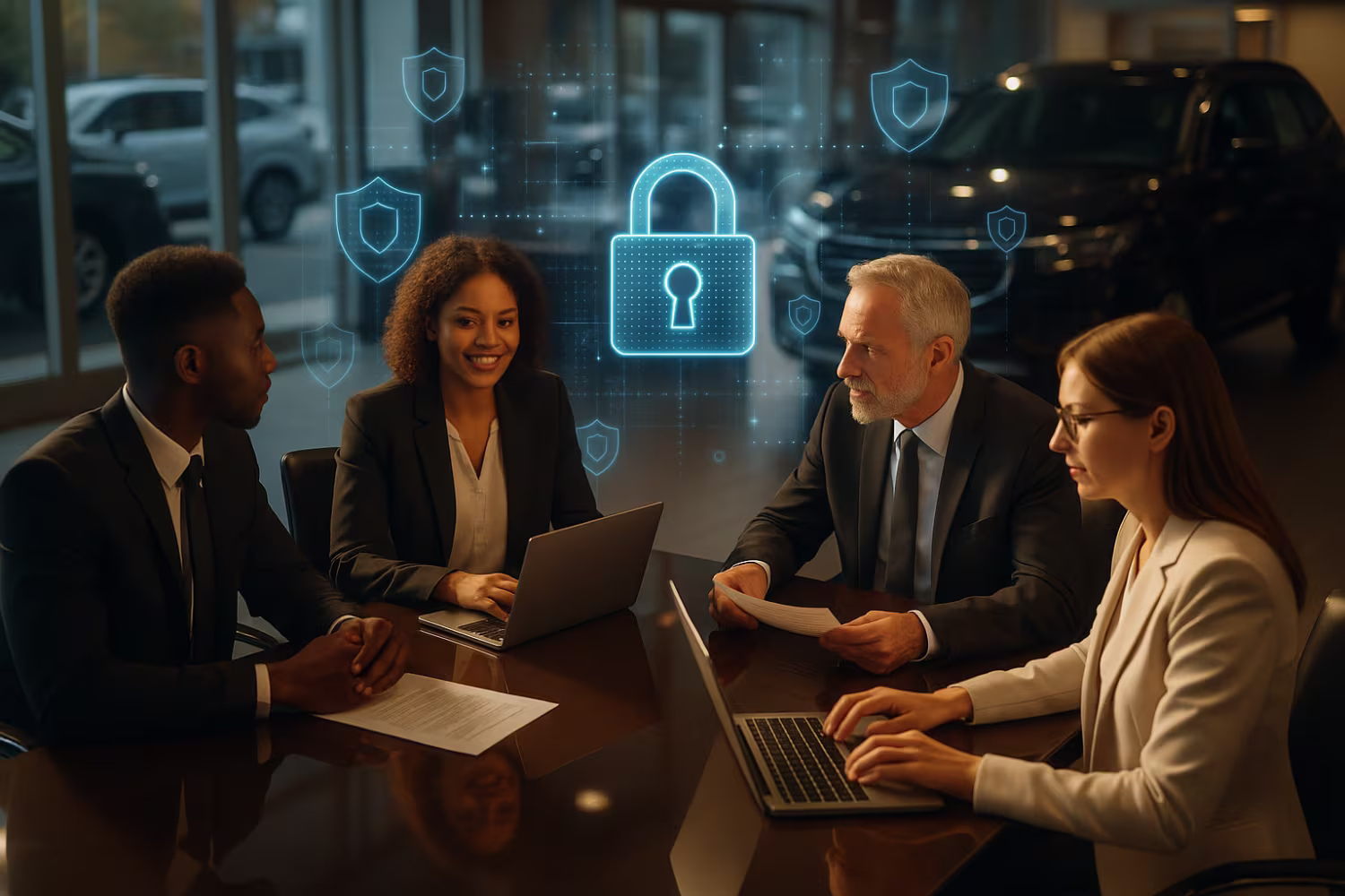 Professionals discussing phishing examples