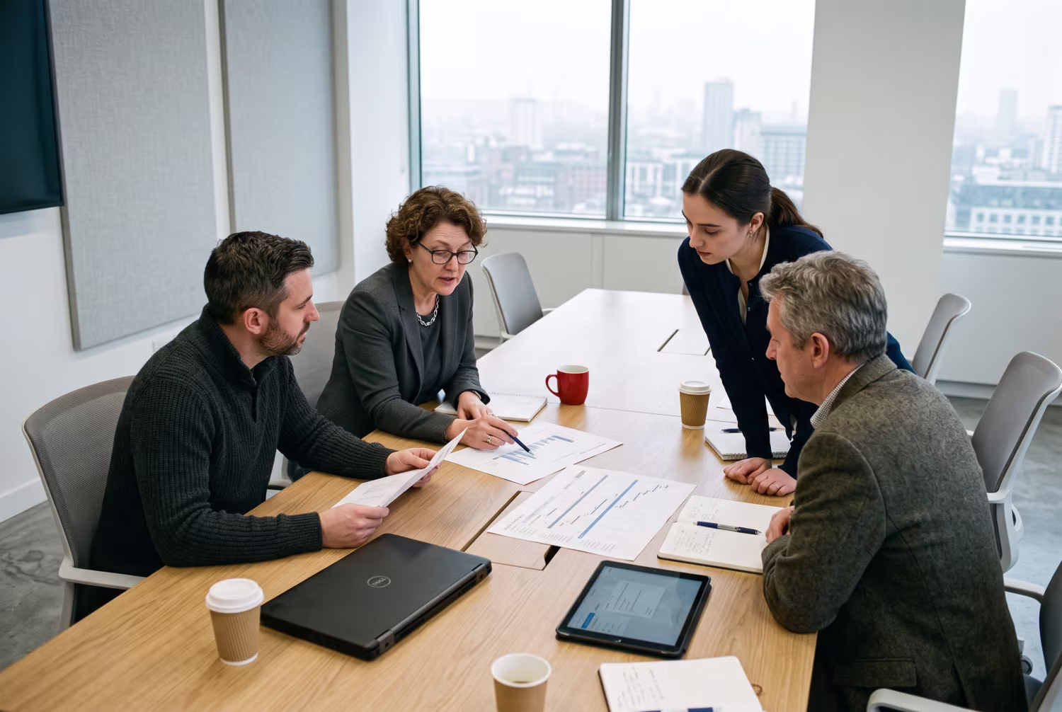 IT and legal professionals analyzing documents for data breach response