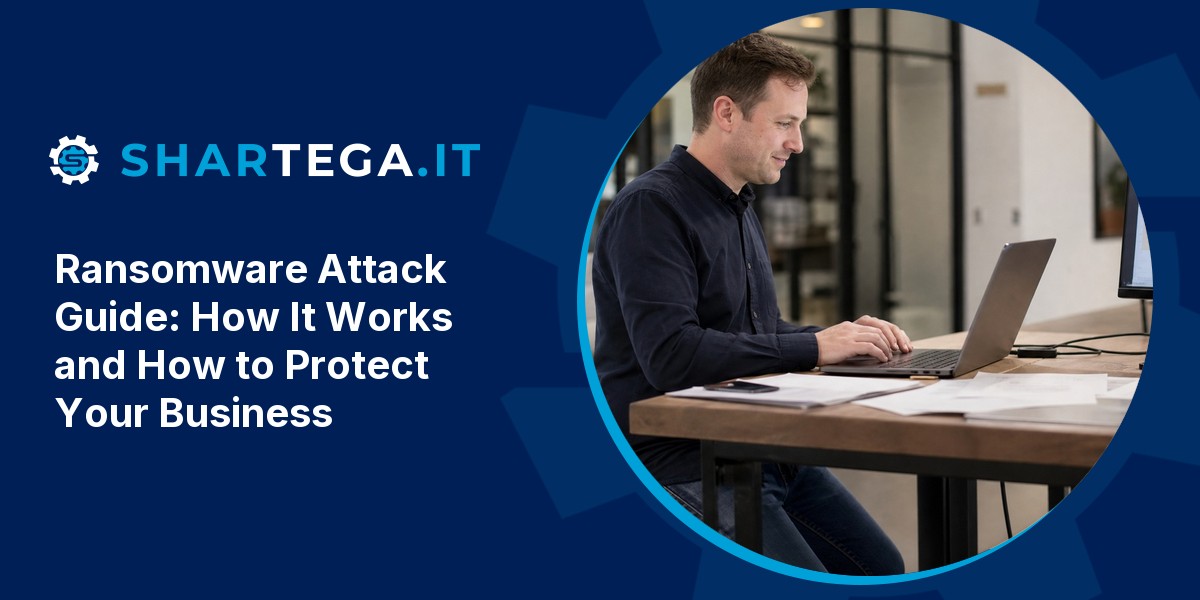 IT security agent working on his powerhouse software.