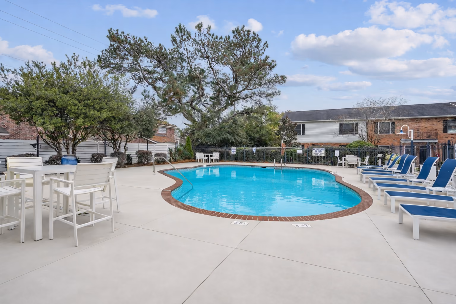 Pool with lounge chairs