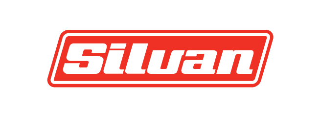 Silvan brand name in bold white text inside a red rounded rectangle.