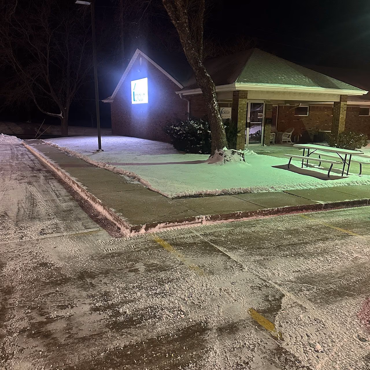 Commercial snow removal and ice management near me in Central Illinois