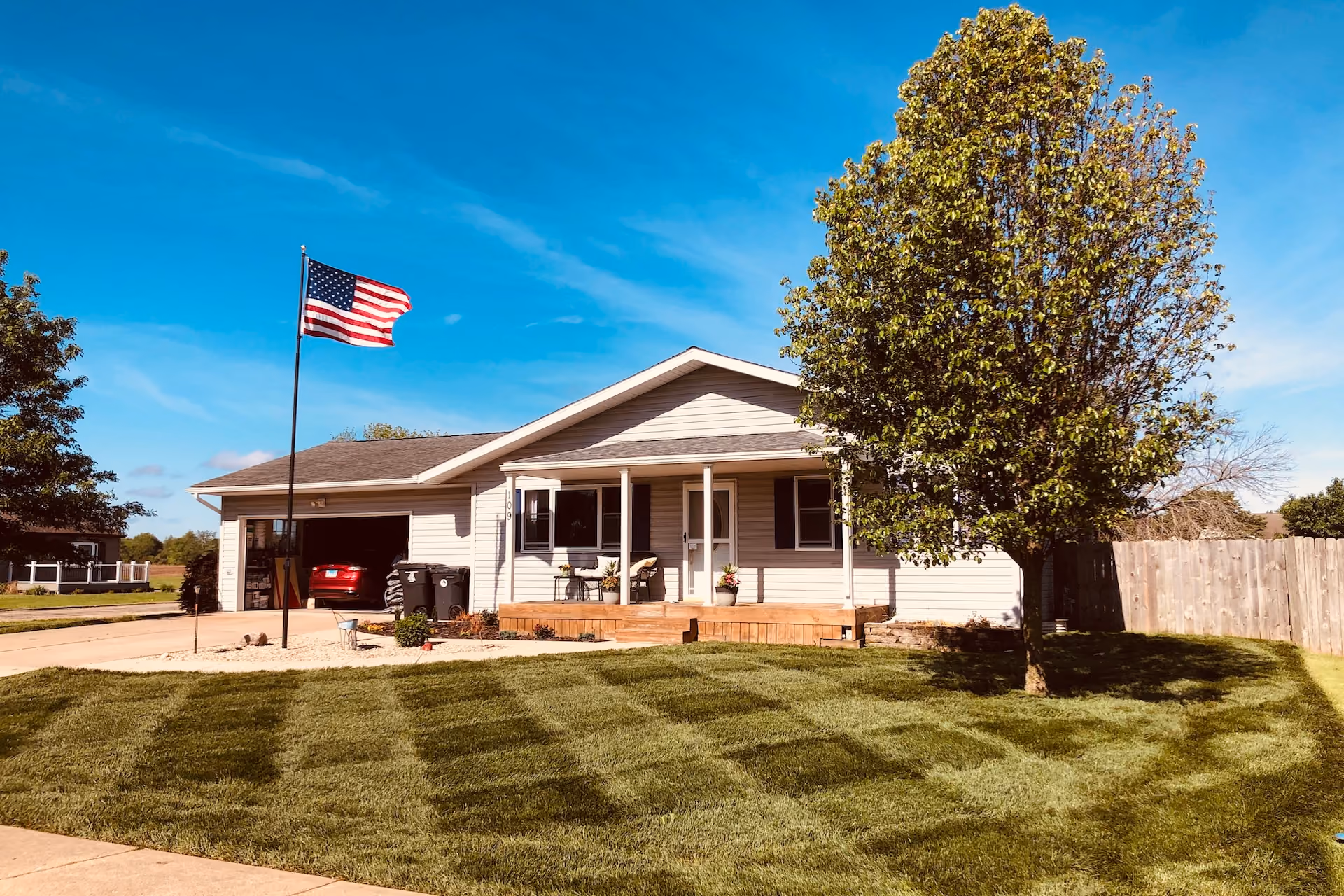 Easier Grounds Management residential lawn mowing in Central Illinois
