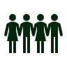 Ícono de personas, símbolo de comunidad
