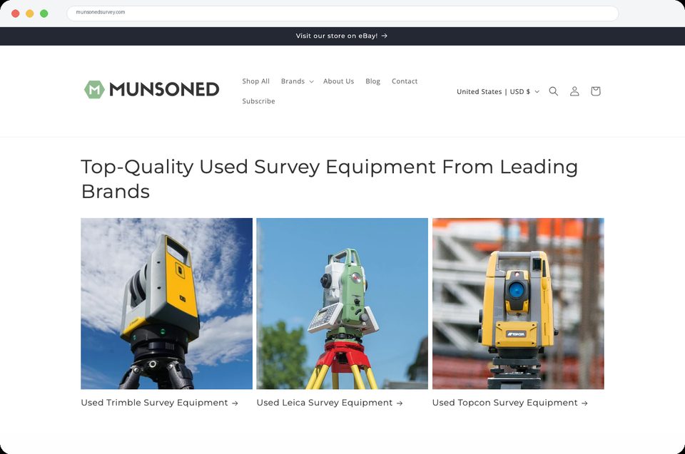Munsoned Survey website homepage