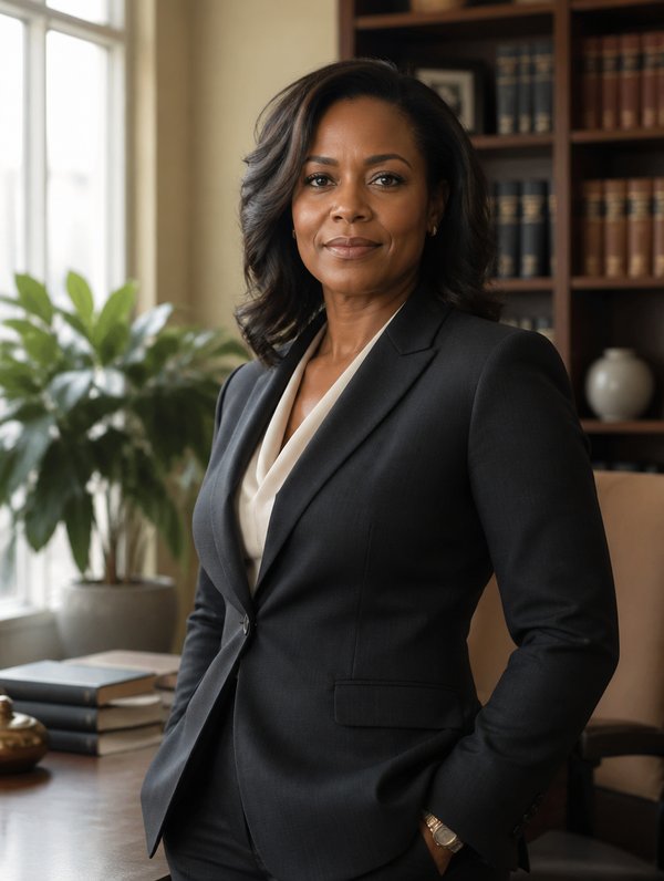 Attorney in her law office
