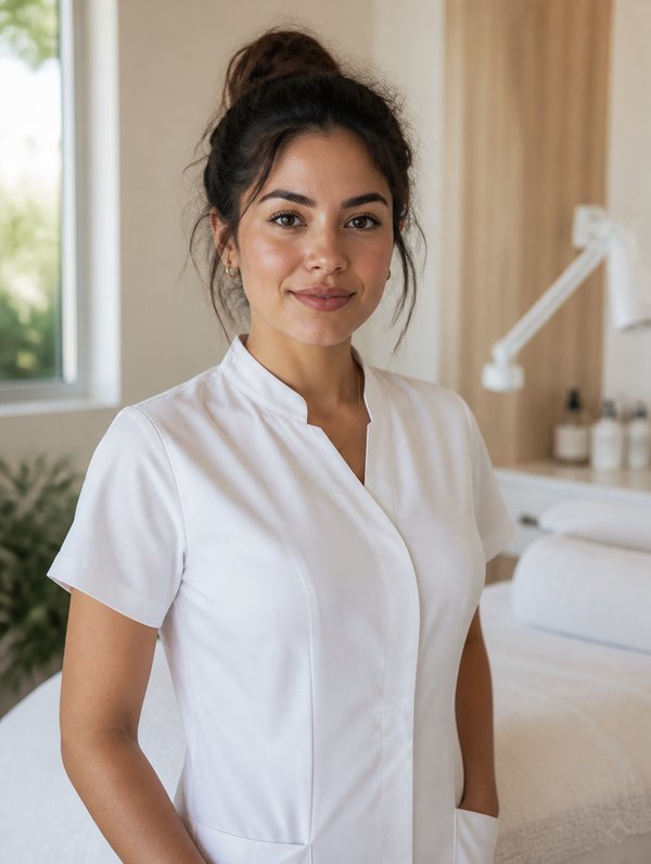 Med spa aesthetician in a treatment room