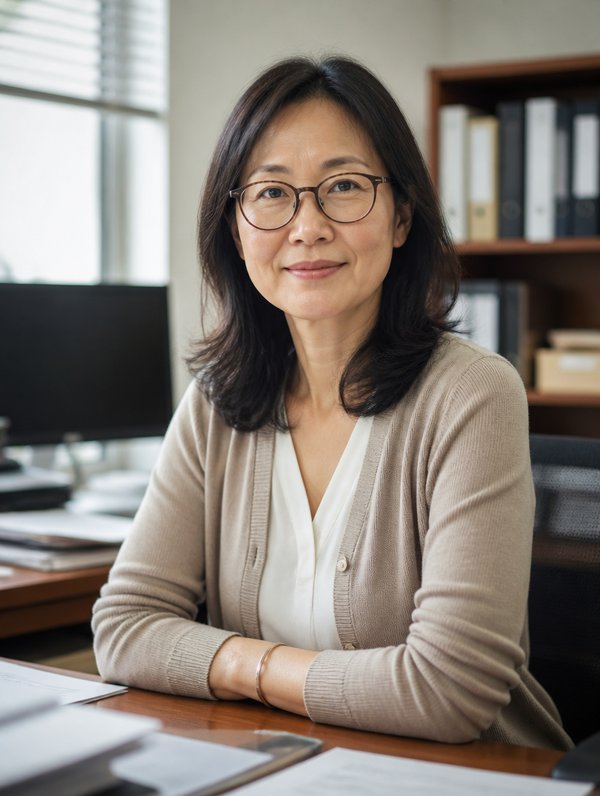 CPA at her desk