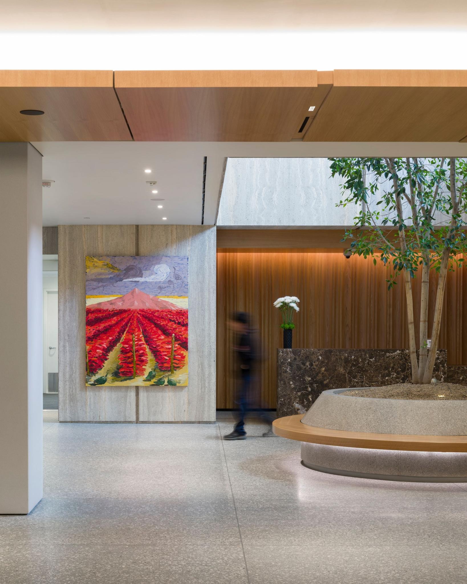 Artwork by Ken Taylor Reynaga installed at Anderson Towers