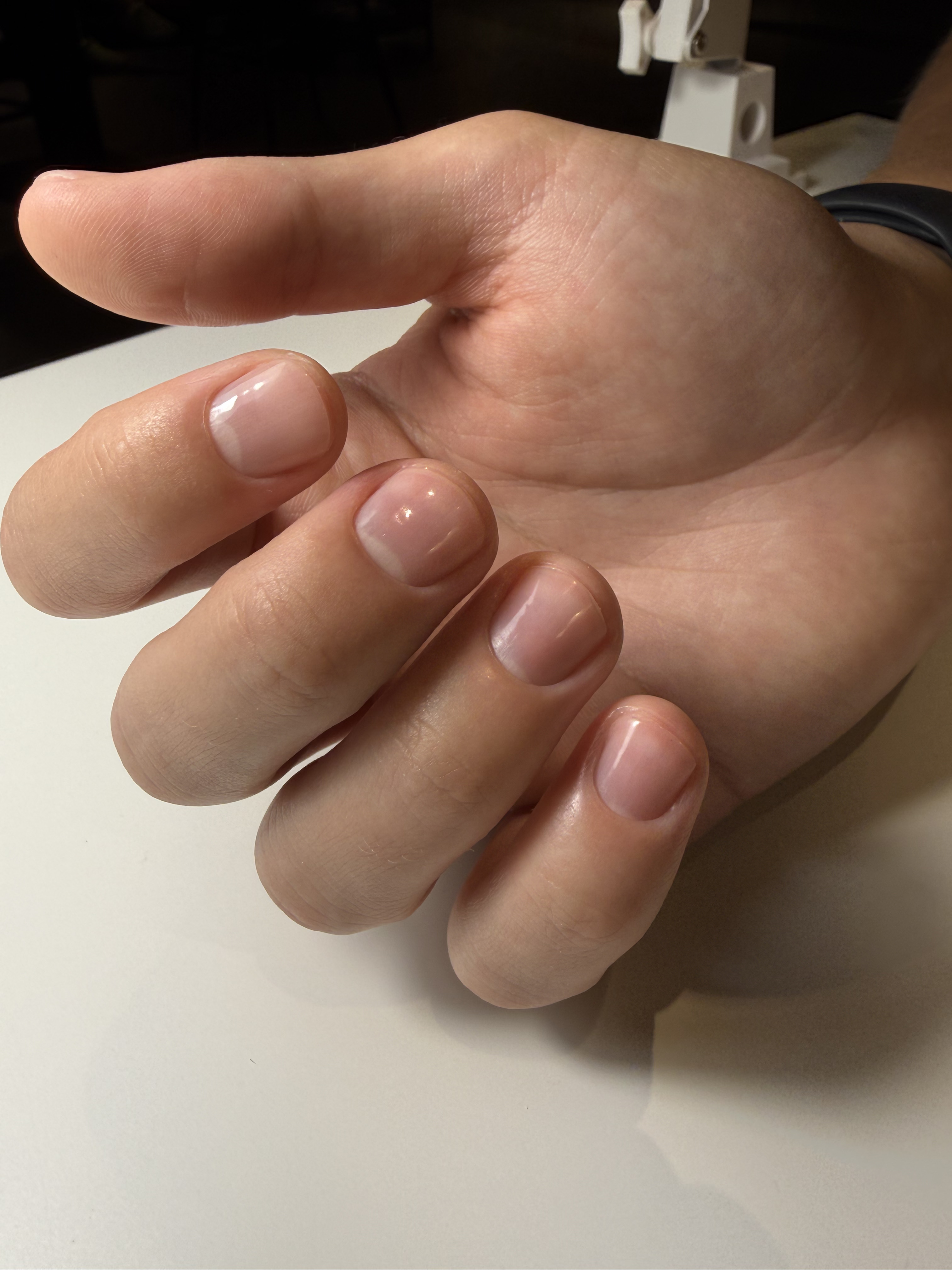 Close-up of well-kept nails