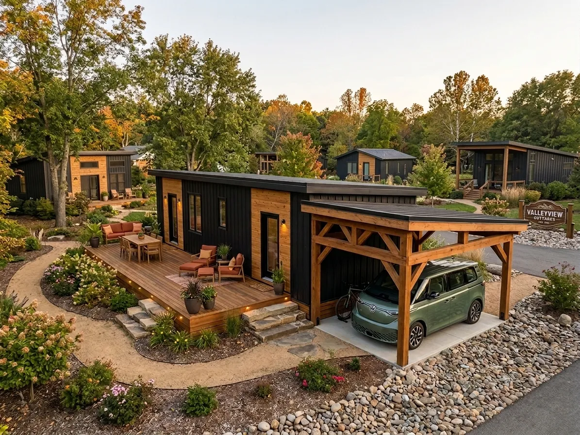 mock home in community
