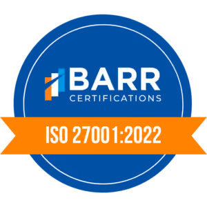 BARR Certifications ISO 27001:2022 badge
