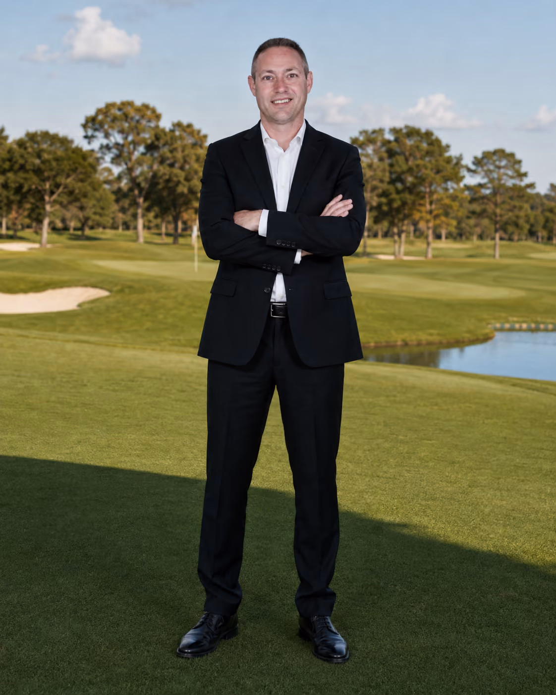 Chaz Henderson standing on a golf course