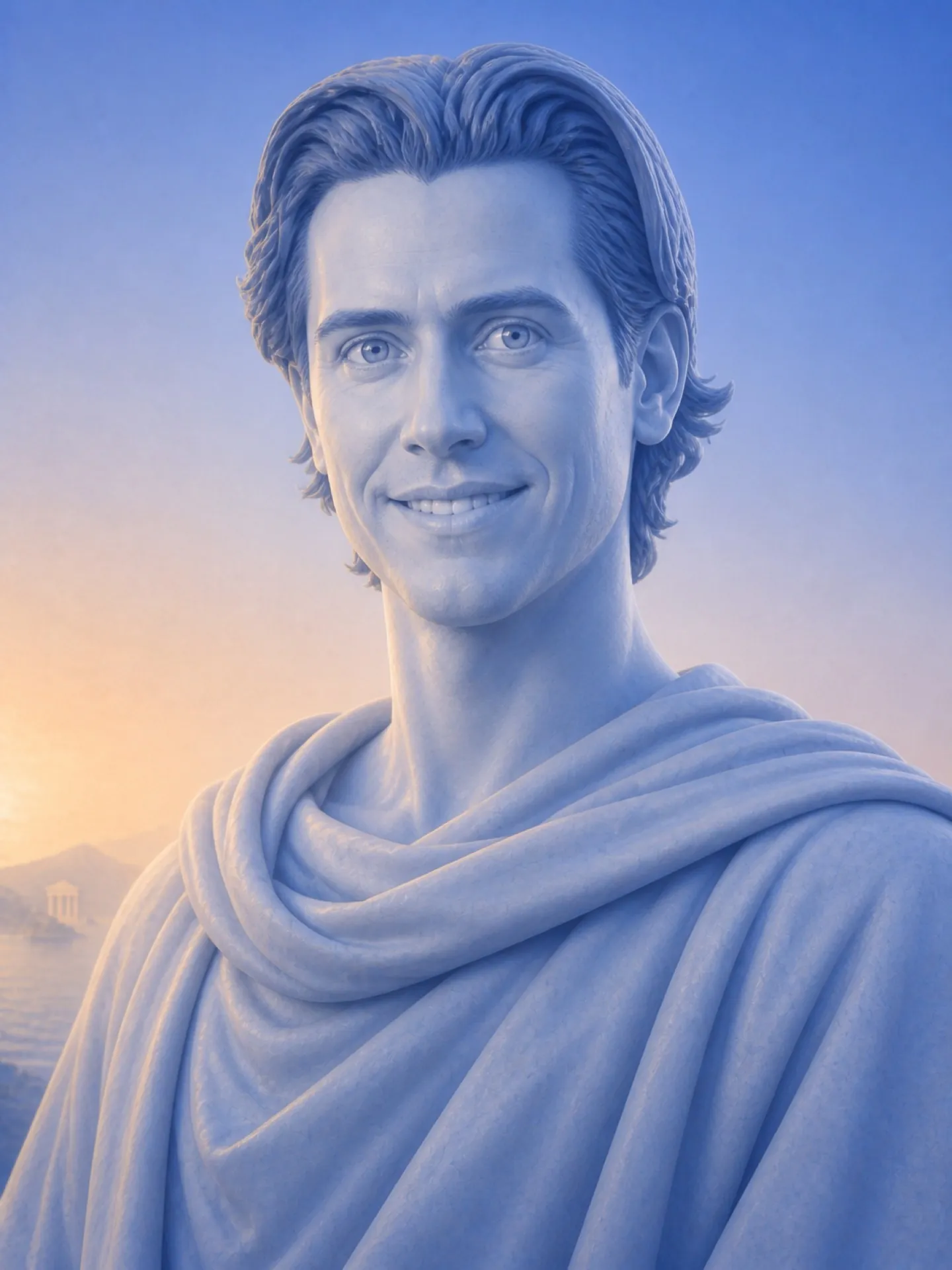 Christian Lara, marble portrait from the Cysure illustrated series