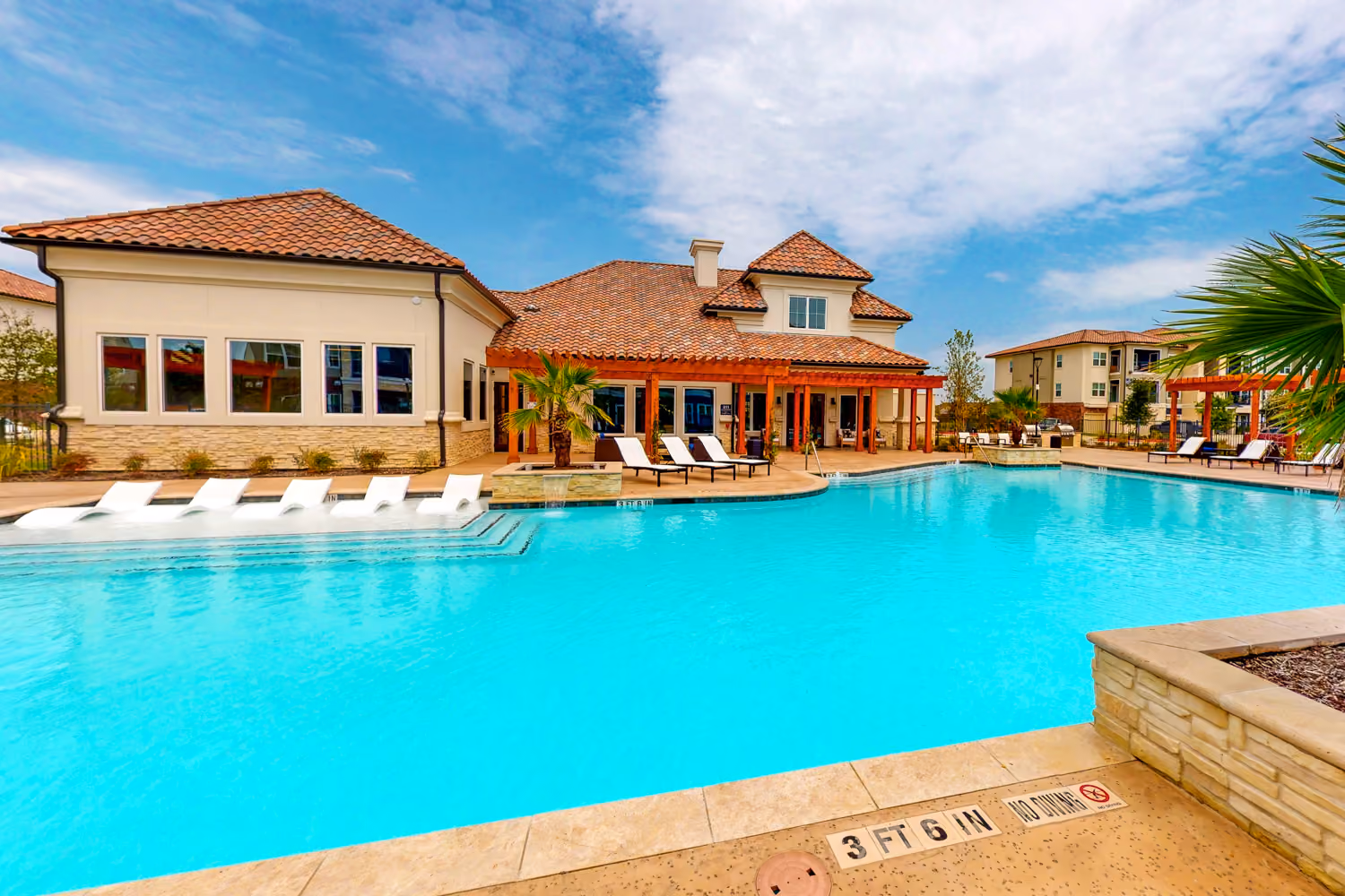 Swimming Pool with lounge chairs