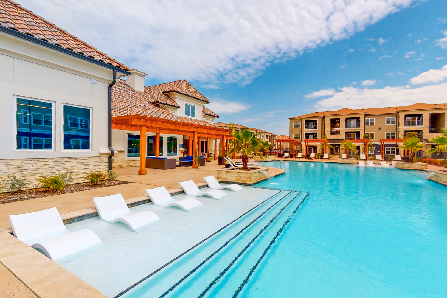 Swimming Pool with lounge chairs