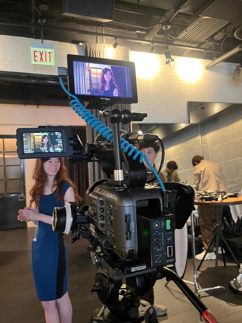 Mitchell Mueller behind the scenes of "Bored"