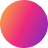 Circle filled with a smooth gradient blend of pink, orange, and purple colors.