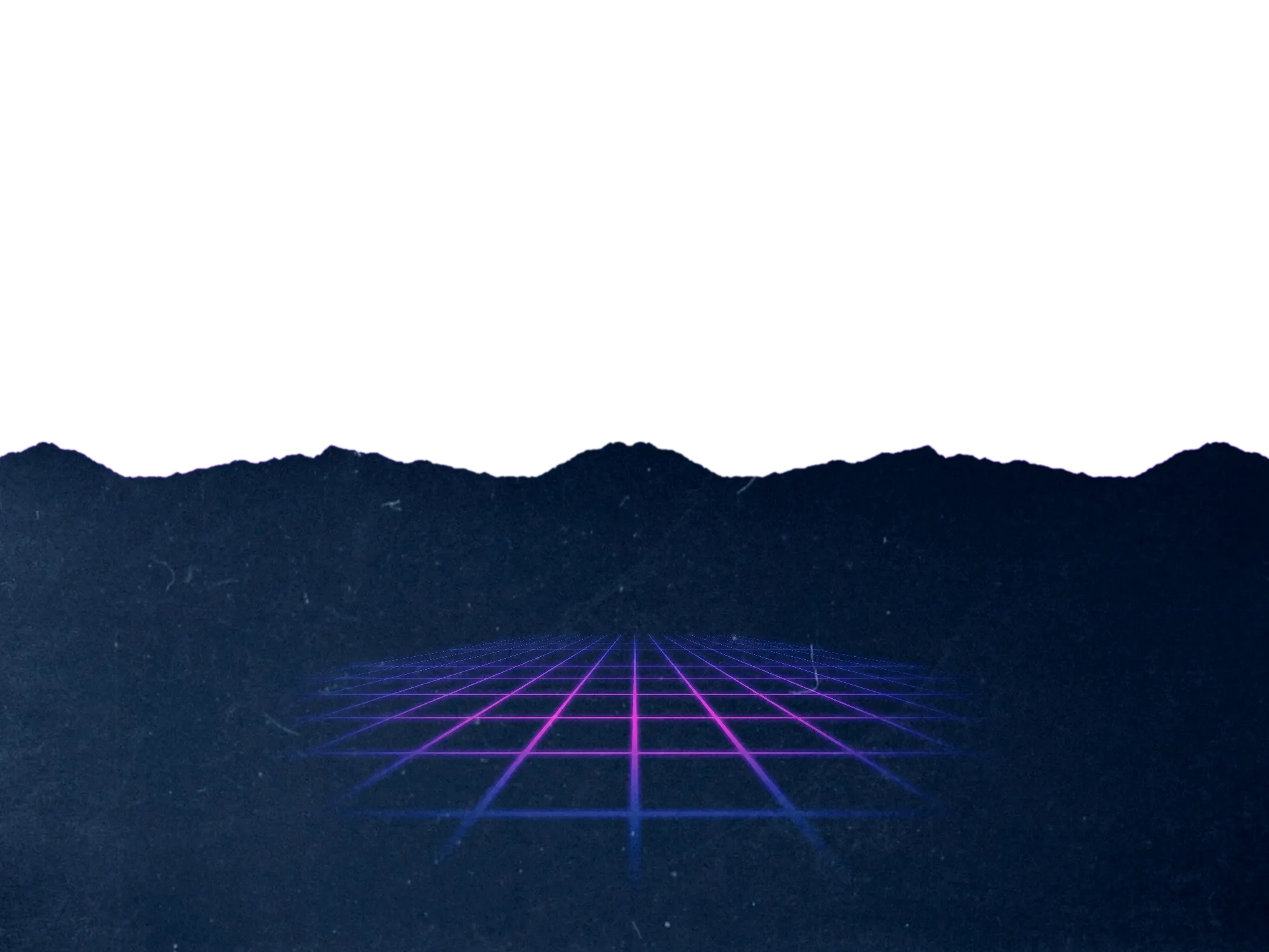 A black car silhouette with visible wheels positioned above a futuristic grid with purple and pink neon lines on a dark textured background.