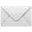 Transparent glass envelope icon with a white paper inside on a light background.