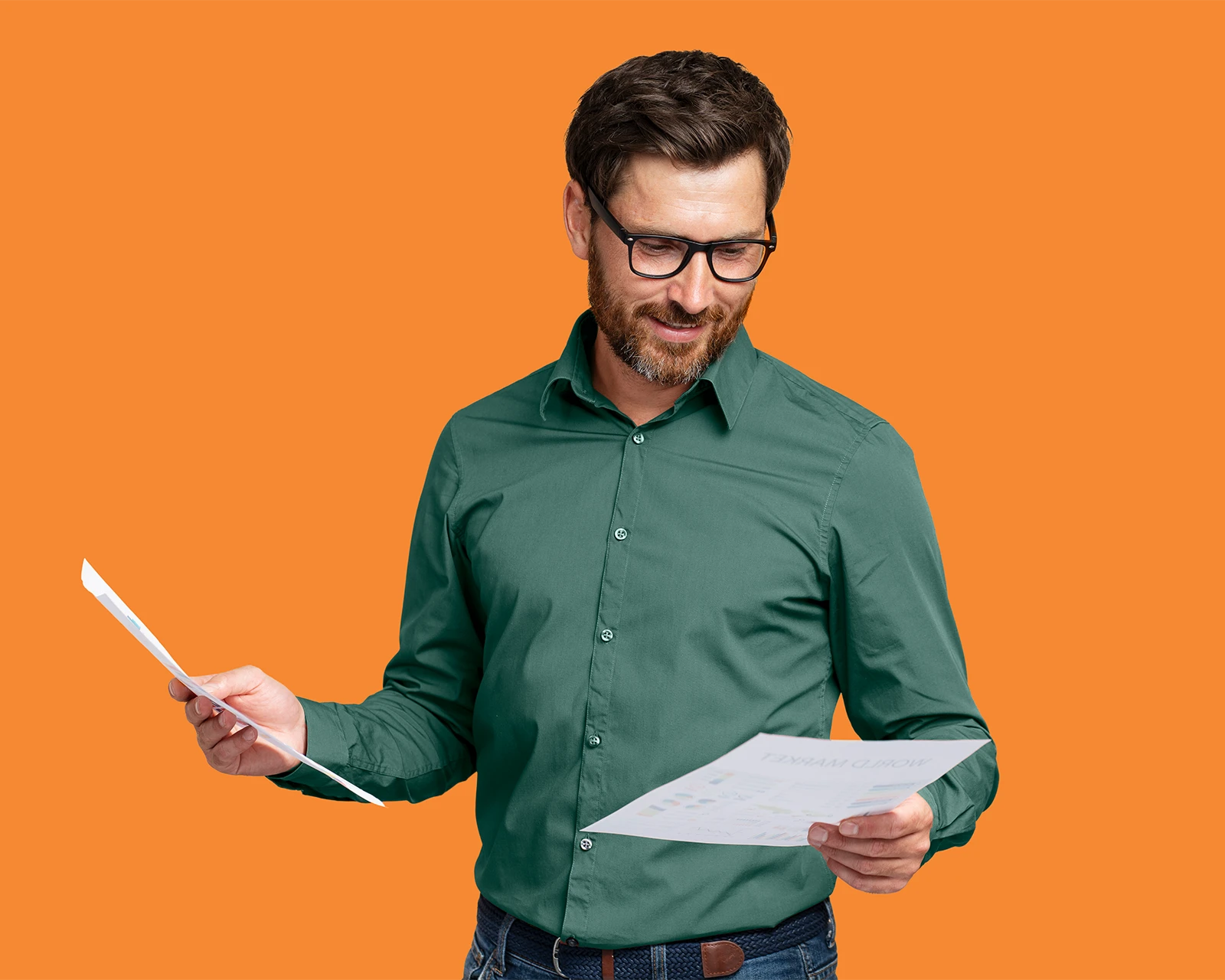 Man wearing glasses reviewing home loan refixing and mortgage restructuring paperwork in Canterbury