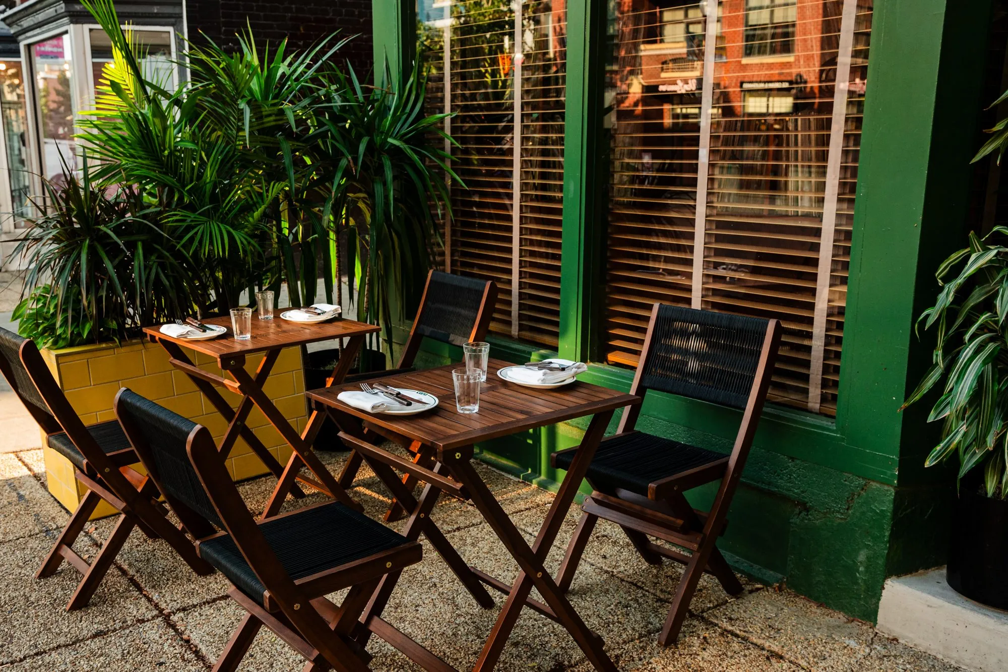 CANA patio and green facade in Adams Morgan